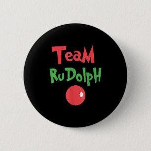 Badge Rond 5 Cm Équipe Rudolph - Rudolph Le Renne au Nez Rouge