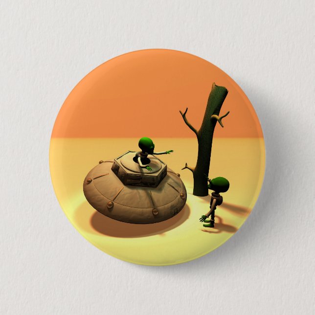 Badge Rond 5 Cm Équipements de soucoupe 2 bouton (Devant)