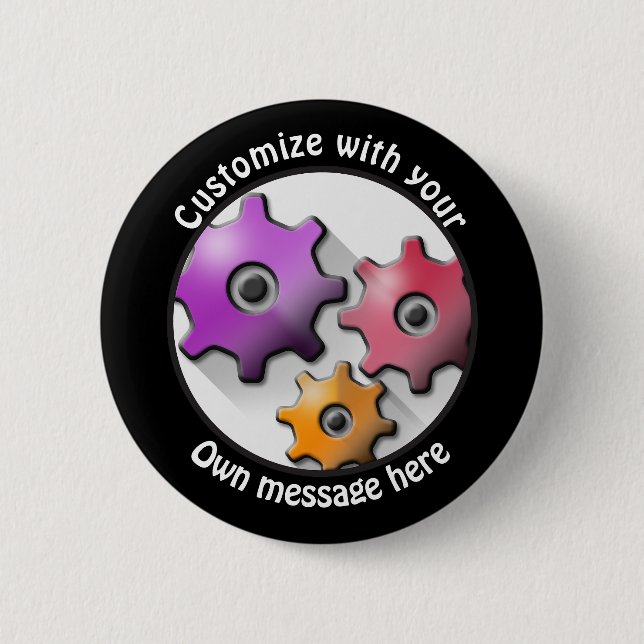Badge Rond 5 Cm Équipements texte personnalisés (Devant)