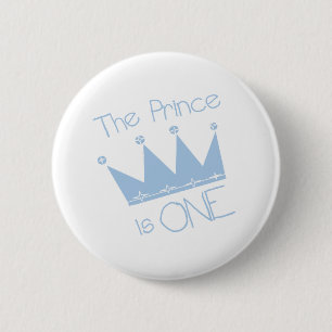 Badge Rond 5 Cm Ęr anniversaire de prince Crown