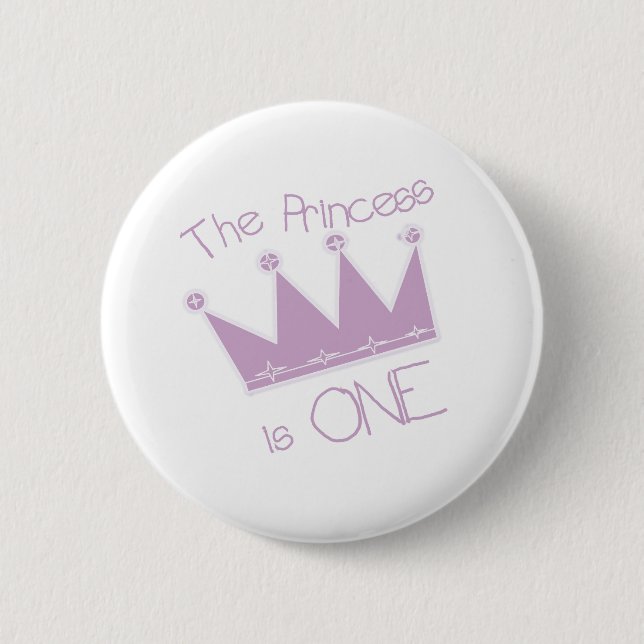 Badge Rond 5 Cm Ęr anniversaire de princesse Crown (Devant)