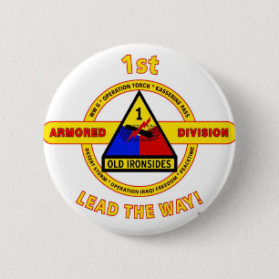 Badge Rond 5 Cm ęr DIVISION BLINDÉE "VIEUX IRONSIDES "
