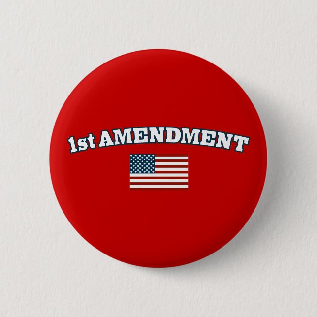 Badge Rond 5 Cm ęr Drapeau américain d'amendement (Devant)