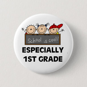 Badge Rond 5 Cm ęr L'école primaire est fraîche