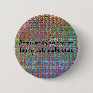 Badge Rond 5 Cm erreurs d'amusement