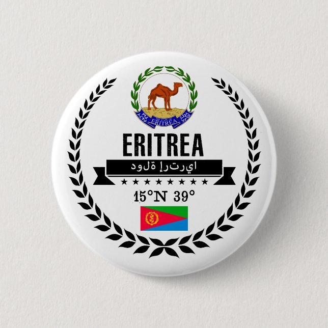 Badge Rond 5 Cm Érythrée (Devant)