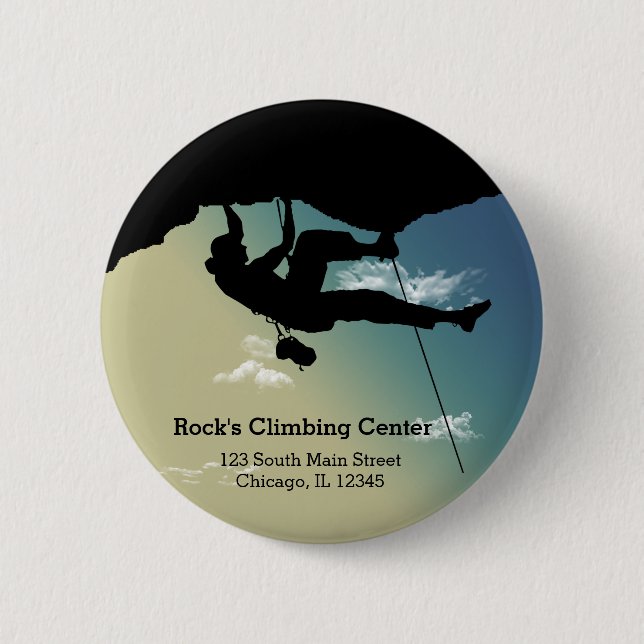 Badge Rond 5 Cm Escalade rocheuse (Devant)