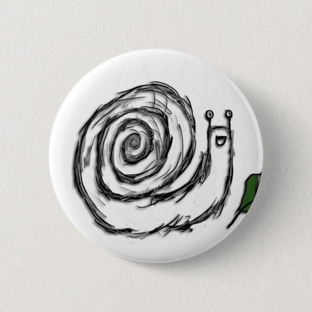 Badge Rond 5 Cm Escargot (Devant)