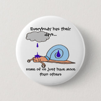 Badge Rond 5 Cm Escargot triste