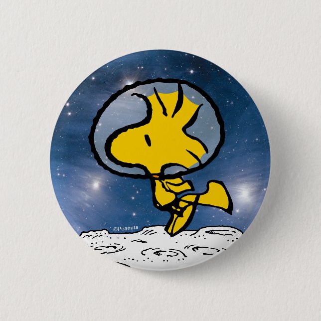 Badge Rond 5 Cm ESPACE | Astronaut Woodstock (Devant)