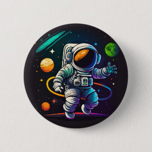 Badge Rond 5 Cm Espace extra-atmosphérique