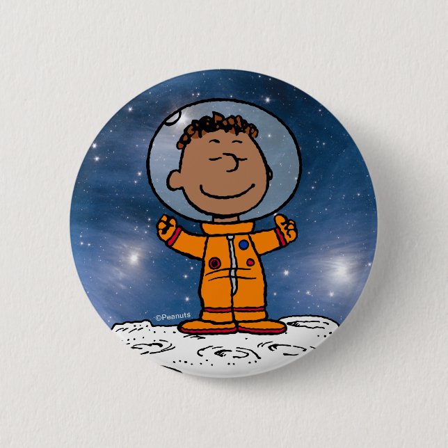 Badge Rond 5 Cm ESPACE | Franklin Astronaut (Devant)