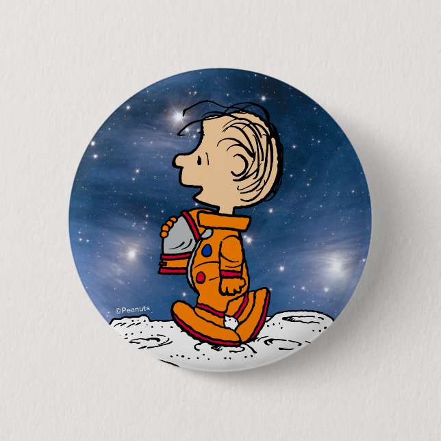 Badge Rond 5 Cm ESPACE | Linus (Devant)