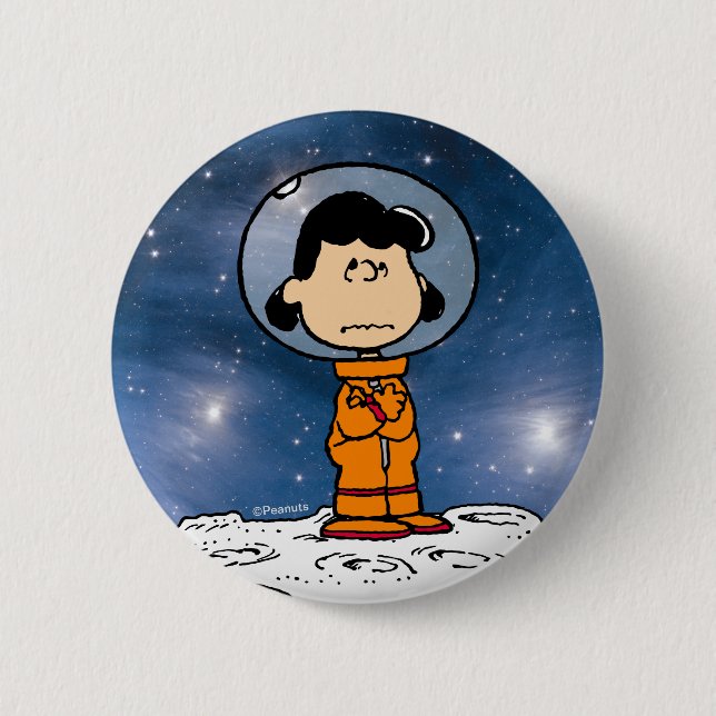 Badge Rond 5 Cm ESPACE | Lucy Astronaut (Devant)