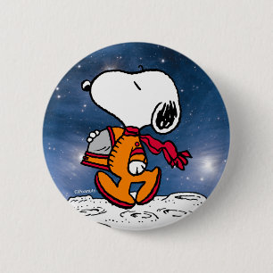 Badge Rond 5 Cm ESPACE Snoopy