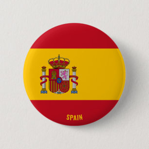 Badge Rond 5 Cm Espagne Drapeau patriotique