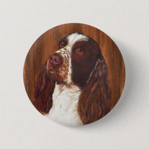 Badge Rond 5 Cm Espagnol Springer anglais