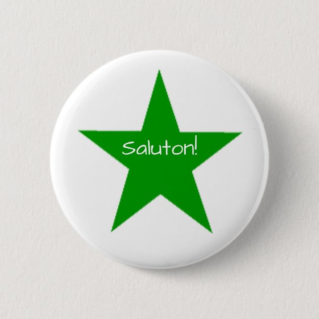 Badge Rond 5 Cm Espéranto : Saluton (Devant)