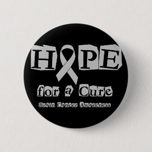 Badge Rond 5 Cm Espérez un traitement - tumeur cérébrale/Cancer