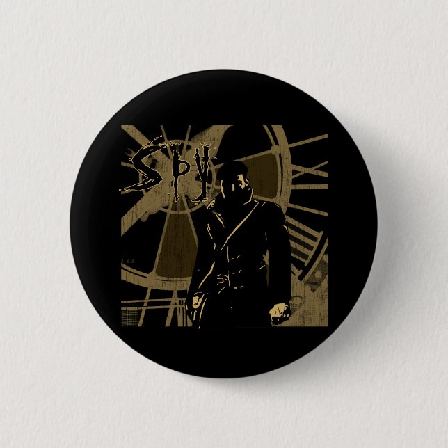 Badge Rond 5 Cm Espion (Devant)