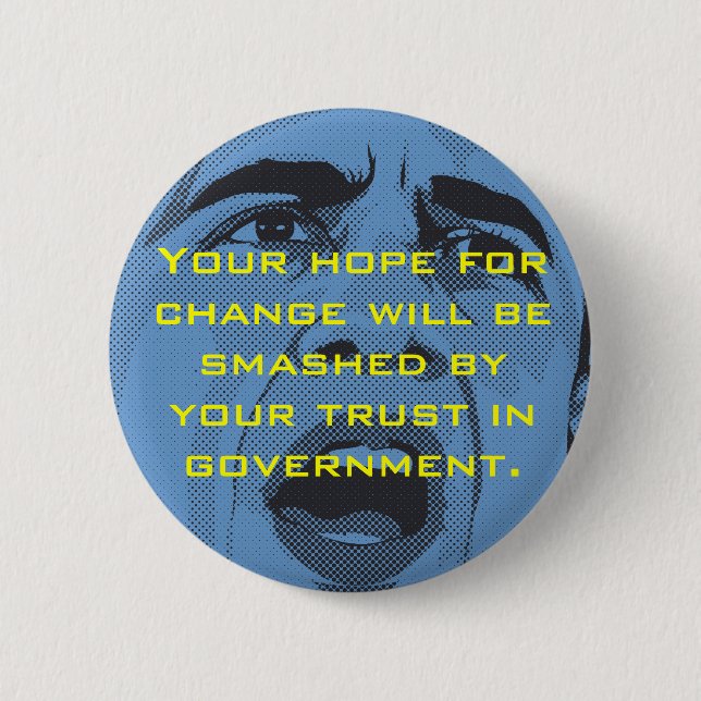 Badge Rond 5 Cm "Espoir bouton pour changement" (Devant)