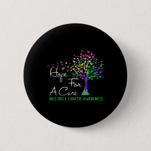 Badge Rond 5 Cm Espoir D'Une Solution Bile Duction Cancer Sensibil
