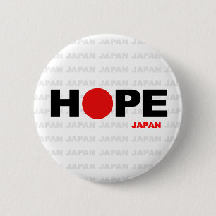 Badge Rond 5 Cm Espoir pour le Japon