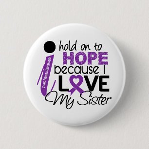 Badge Rond 5 Cm Espoir pour ma mucoviscidose de soeur