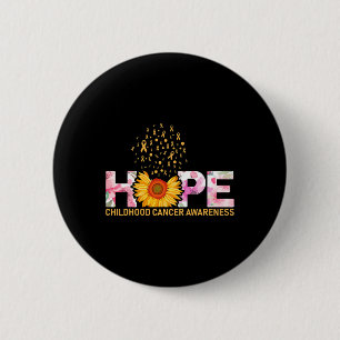 Badge Rond 5 Cm Espoir pour un monde avec le cancer de l'enfance B