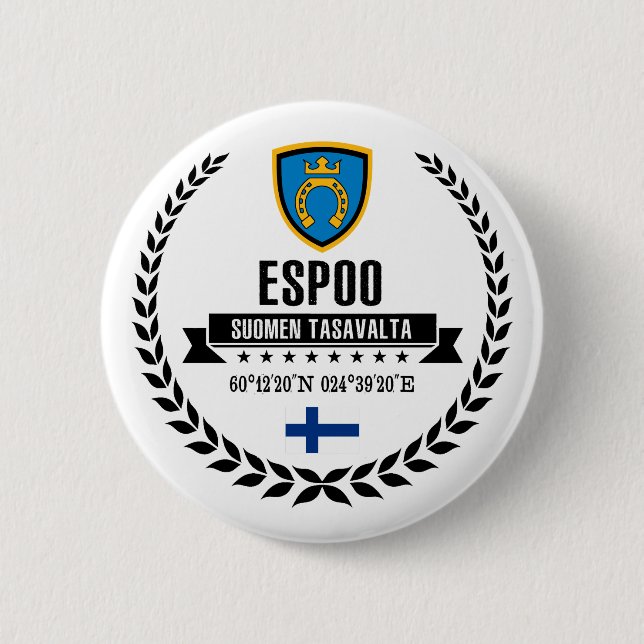 Badge Rond 5 Cm Espoo (Devant)