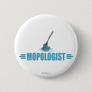 Badge Rond 5 Cm Essuyage humoristique de balai