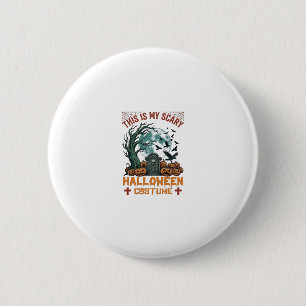 Badge Rond 5 Cm Est Costume d'Halloween Effrayant Pierres Tombales