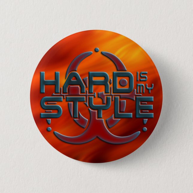 Badge Rond 5 Cm Est DUR mon STYLE + votre fond d'image (Devant)