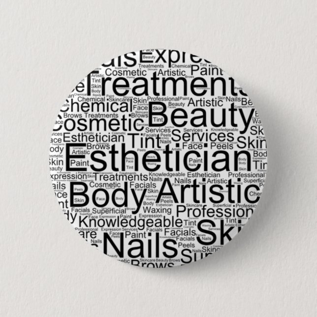 Badge Rond 5 Cm Esthetician (Devant)