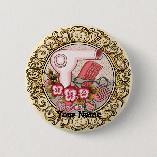 Badge Rond 5 Cm Esthéticienne Fancy Pink Pansy