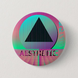 Badge Rond 5 Cm esthétique des ondes de vapeur