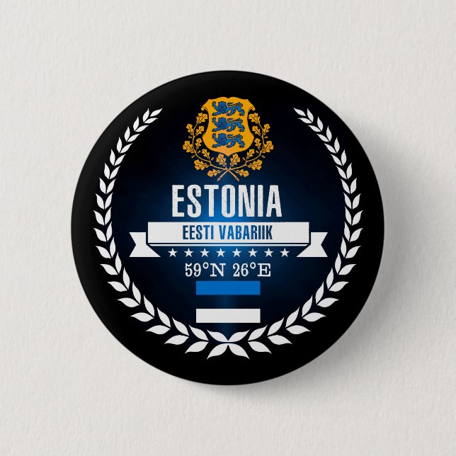 Badge Rond 5 Cm Estonie (Devant)