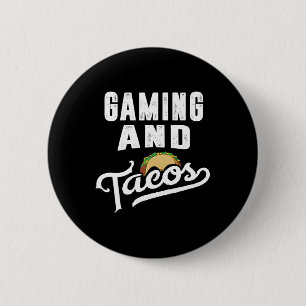 Badge Rond 5 Cm Et Tacos Retro Joueur Vidéo Taco Fan