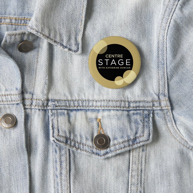 Badge Rond 5 Cm Étape du centre (En situation)
