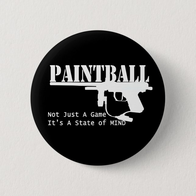 Badge Rond 5 Cm État d'esprit du Paintball (Devant)