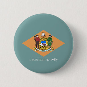 Badge Rond 5 Cm État du drapeau du Delaware
