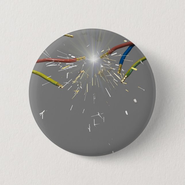Badge Rond 5 Cm étincelle électrique (Devant)