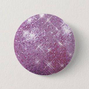 Badge Rond 5 Cm Étincelle-Regard rose