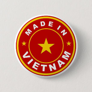 Badge Rond 5 Cm étiquette de drapeau de pays de produit fabriqué