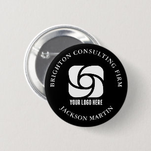 Badge Rond 5 Cm Étiquette de nom d'entreprise avec logo personnali