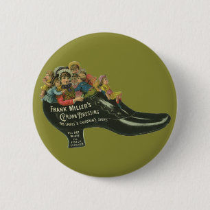 Badge Rond 5 Cm Étiquette de produit vintage, cirage pour chaussur