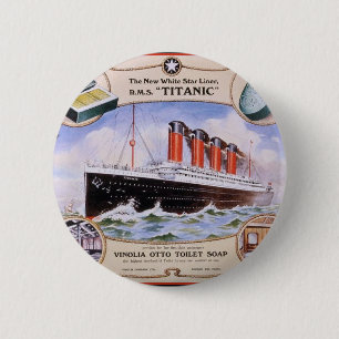 Badge Rond 5 Cm Étiquette de savon Titanic