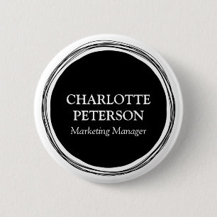 Badge Rond 5 Cm Étiquette Professionnel Personnel d'affaires Burea