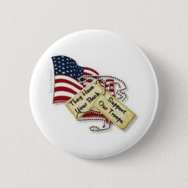 Badge Rond 5 Cm étiquettes et drapeau de chien (Devant)