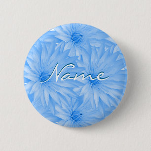 Badge Rond 5 Cm Étiquettes nommées de mariage - bleu